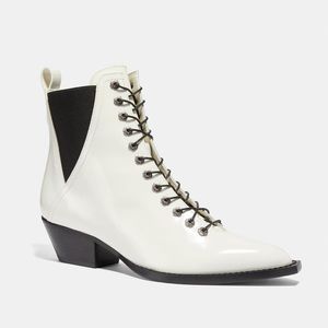 Coach Lace Up Bootie - In Ivory